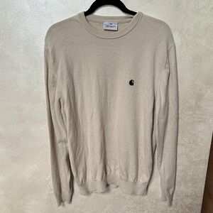 Carhartt Men's Tan Crewneck Lambswool Sweater